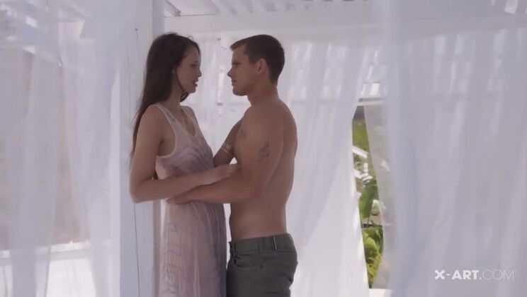 Young Brunette Tiffany Gets Messy Finish