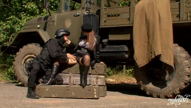 [Tainster] - Big Cock Fucks Blonde MILF Dominno - Stockings & Tits