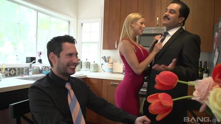 Alexis Fawx takes hot cum on her big tits