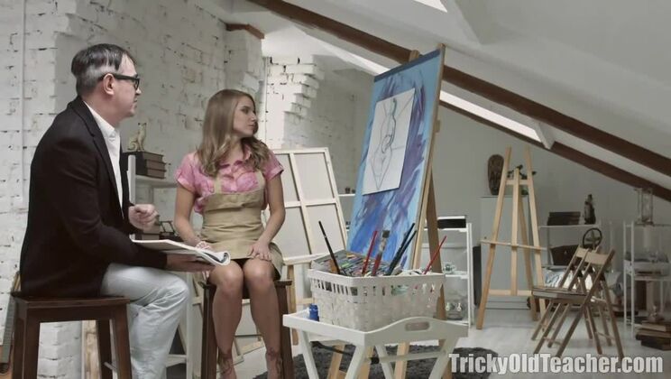 Taboo fuck - young dad nails brunette teacher