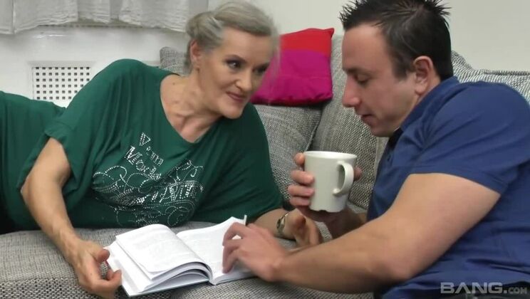 Blonde MILF Rides Cock and Sucks Cum