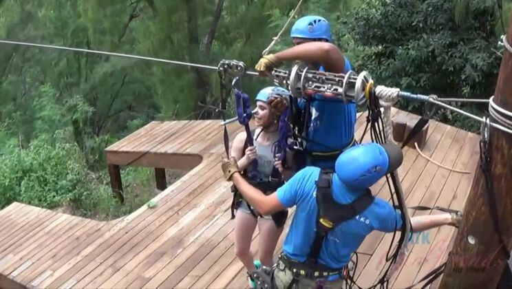 Anya Olsen - Brunette Girlfriend Ziplining