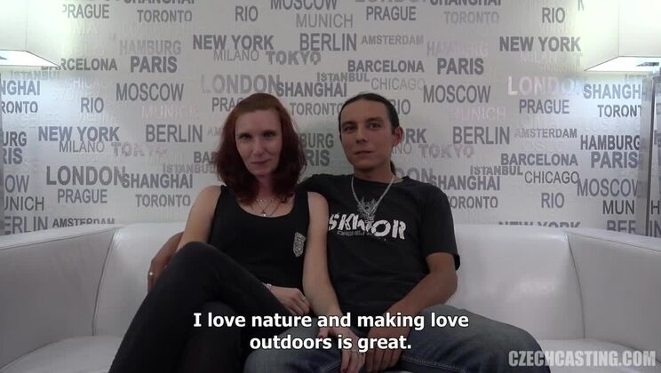 [CzechCasting] - Hanka the Redhead Takes On Two in Casting