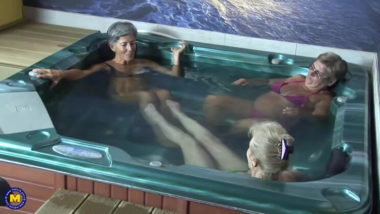 Deisi, Branka, and Yolina Enjoy Mature Sauna Experience