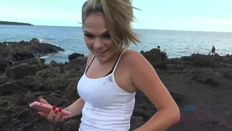[ATKGirlfriends] - Amateur Athena Faris in Hawaii - Beach Fun - Athena Faris