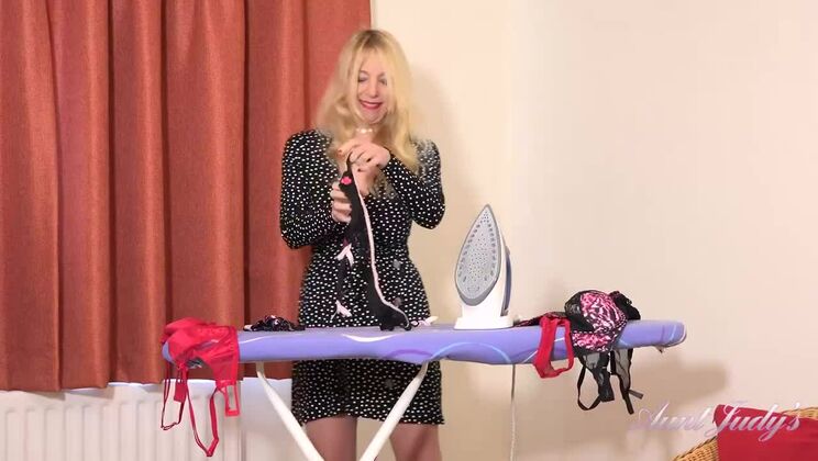 Big Titted Lucinda in Heels and Lingerie