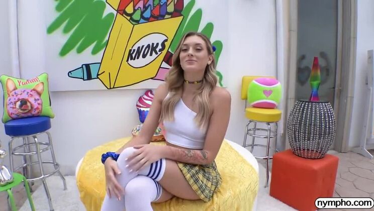 [Nympho] - Charlotte Sins' Tattooed Body in Blonde Bombshell Action - Charlotte Sins