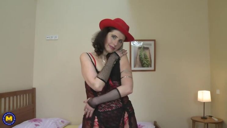 [Mature.nl] - Mature solo with hairy pussy and sex toys