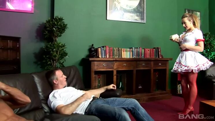 Three Men, One Little Brunette