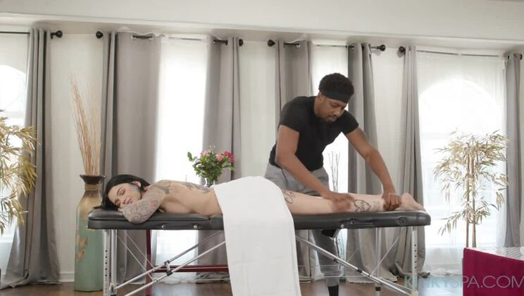 [KinkySpa] - Massage Session Ends With Leigh Raven Full Of Cum - Leigh Raven