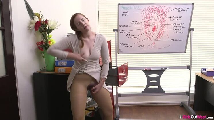 [GirlsOutWest] - Darcy's Filthy Solo Play in Stockings