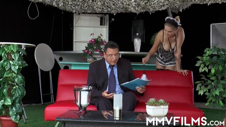 Lingerie Clad Mia Bitch Anal Action