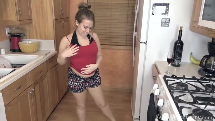 [WeAreHairy] - Blissful Brooke Strips Down in Lingerie