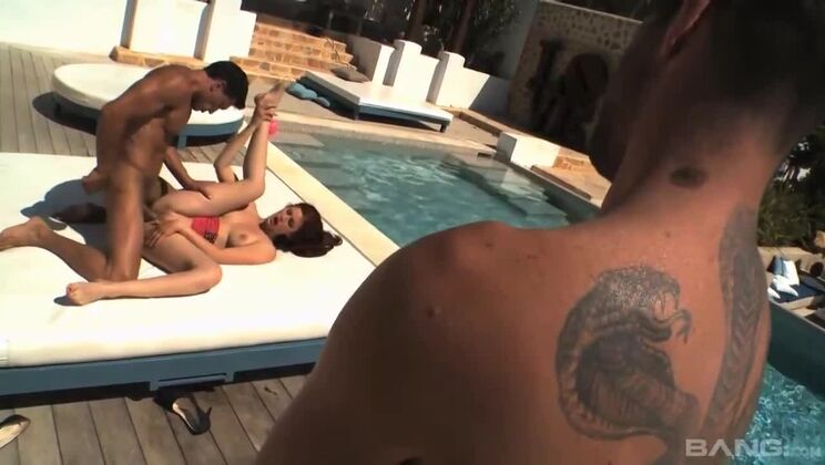 Redhead Mira Sunset Enjoys Big Cock and Cumshot