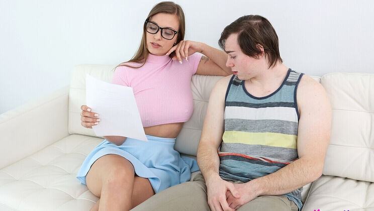 Big Tits MILF Kenzie Love Fucks Hard in Glasses