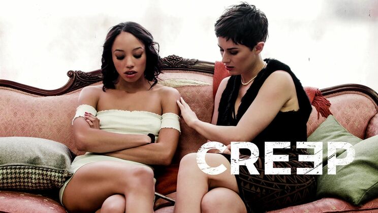 Interracial Lesbians Olive Glass and Alexis Tae Play