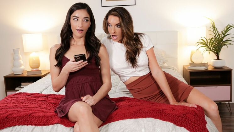 Latina Brunette Lesbians in Interracial Action