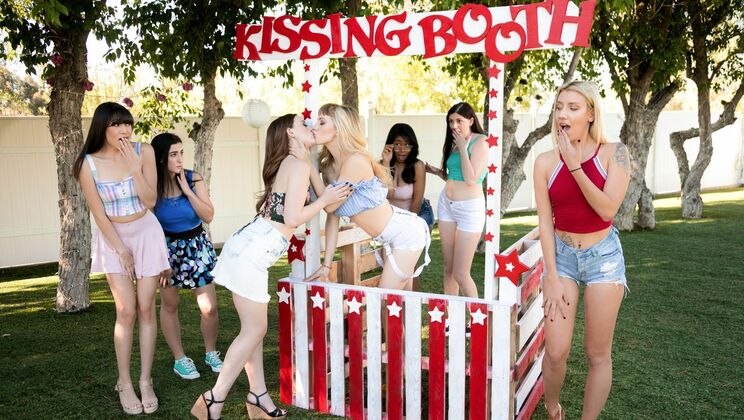 [WebYoung] - Ivy Wolfe & Danni Rivers Caught Masturbating Together at Kissing Booth - Ivy Wolfe - Danni Rivers