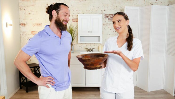 Brad Newman's Big Cock in Nuru Action