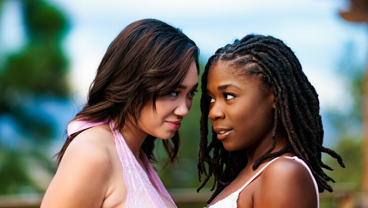 [Girlsway] - Brunette and Asian Interracial Sex - Hazel Grace - Madi Laine