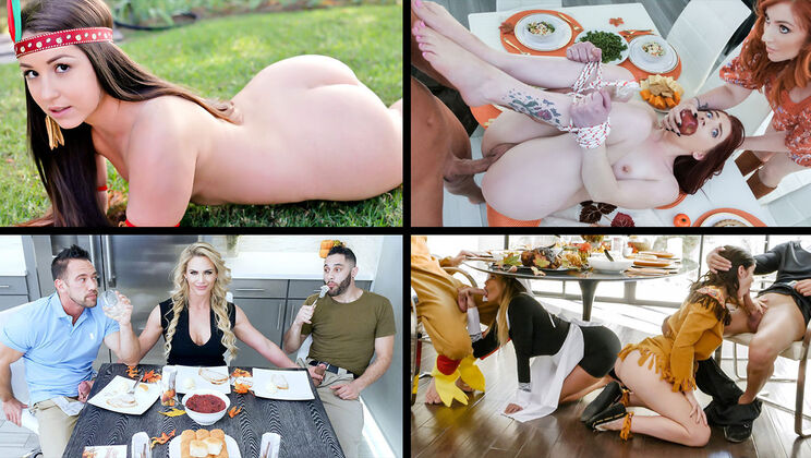 [TeamSkeetSelects] - Compilation of Thanksgiving Sluts - Brooklyn Chase - Lauren Phillips - Rosalyn Sphinx - Aria Carson