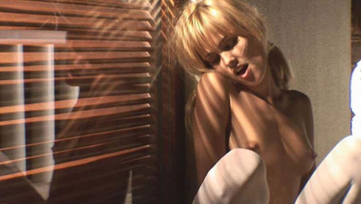 [WowGirls] - Sasha Masturbating in White Lace Lingerie - Sasha