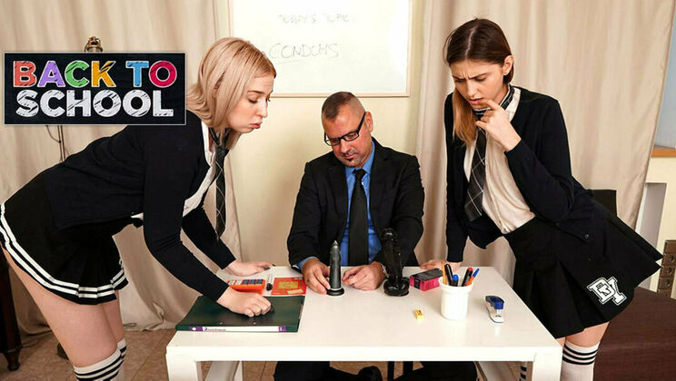 [ClubSweethearts] - Teen Schoolgirls in FFM Threesome - Leo Casanova - Kira Viburn - Funky Town