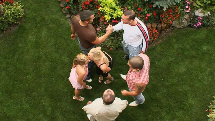 [GroupSexGames] - Blonde and 2 Guys in Threesome - Yasmine Gold - Debbie White