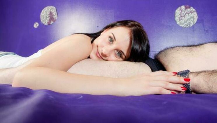 [BeautyandtheSenior] - Brunette Leda Sucks Eric's Cock in Blowjob Video - Leda