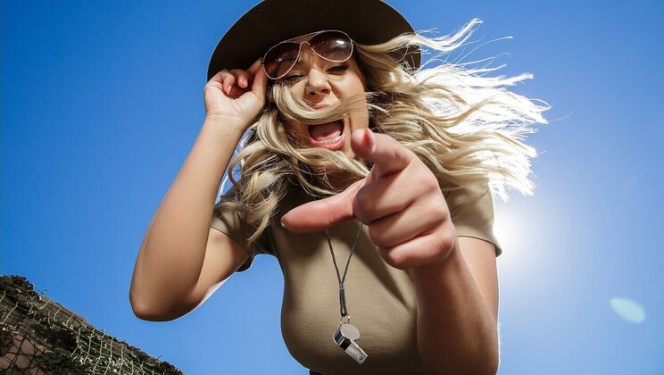 Uniformed Blonde MILF Outdoor Sex