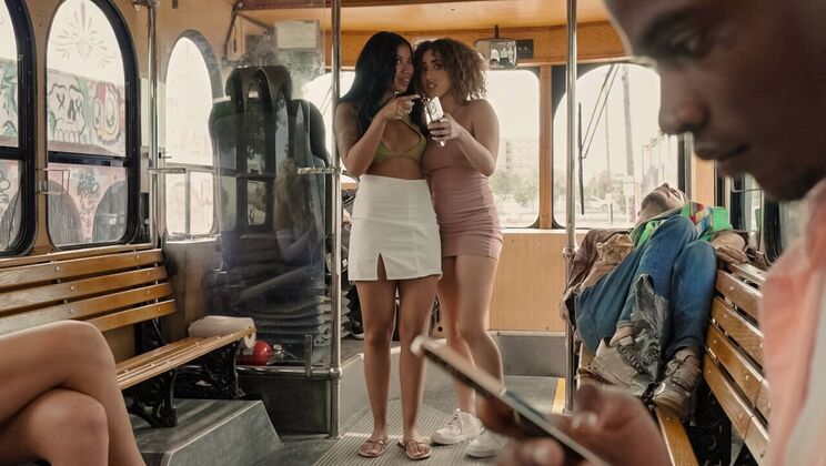 [RKPrime] - Interracial Threesome on a Crowded Bus