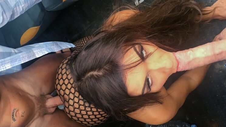 [FemaleFakeTaxi] - Princess Jas takes two cocks in cowgirl