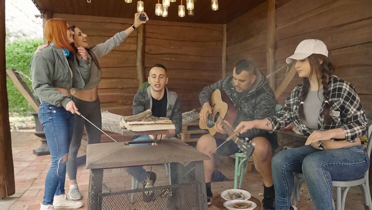 [SneakySex] - European Mina's Outdoor Fuck Fest - Raul Costa - Mina Von D