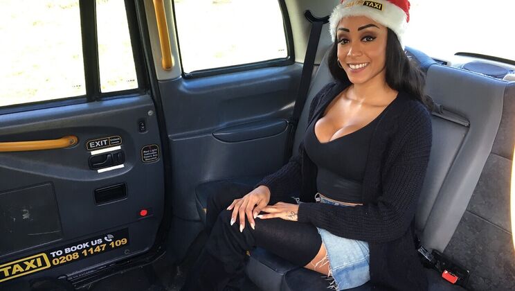 [FakeTaxi] - Ebony Babe with Tattoo Squirts in Taxi