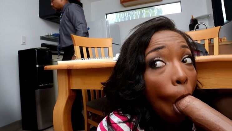 [RKPrime] - Big Natural Tits Teen Sucks Under Table - Daya Knight - Leo Christensen