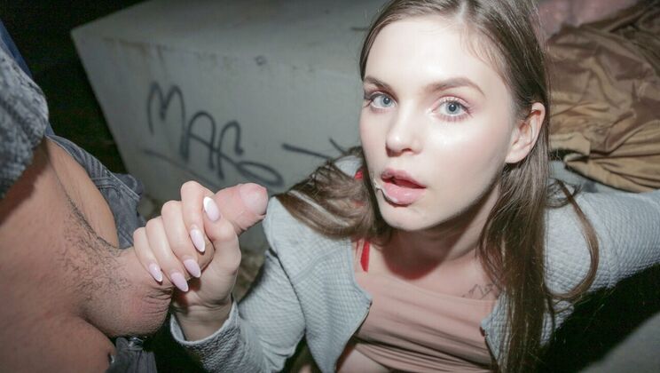 [PublicAgent] - Cumshot on Big Titted Brunette's Tits