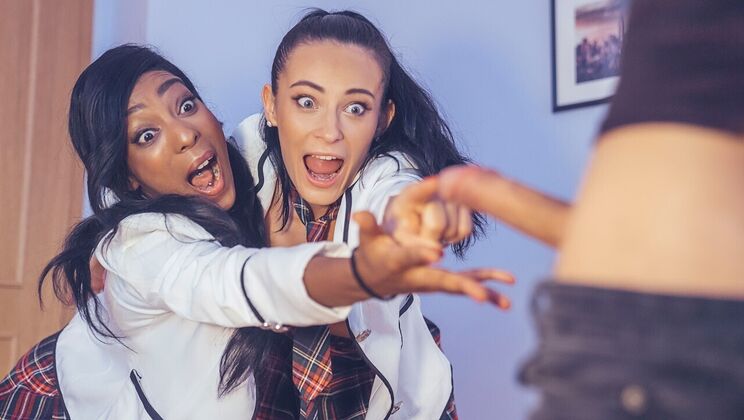 [FakeHubOriginals] - Porn Anomaly: 3Some with Brunette Babes