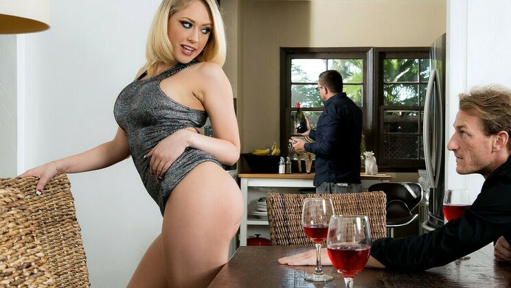 [PornstarVote] - Cum Swallowing Housewife Fucks in Kitchen - Kagney Linn Karter