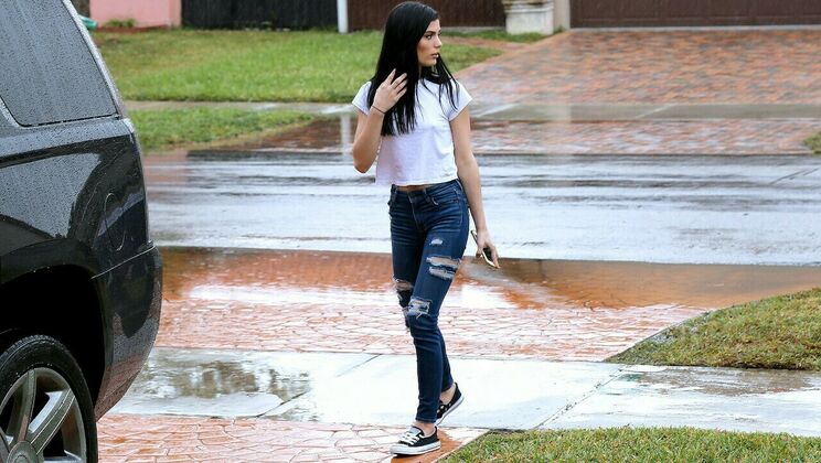 [StrandedTeens] - Skinny Brunette Takes Huge Cock In Doggystyle - jmac - Sadie Blake