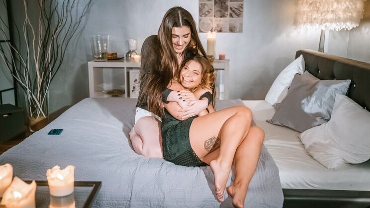 [Lesbea] - Lesbian Lovers Bedroom Orgasms - Amy Red - Marry Morrgan