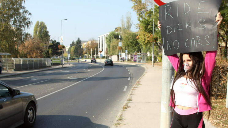 [YoungBusty] - Sherill Collins Masturbates Outdoors - Sherill Collins