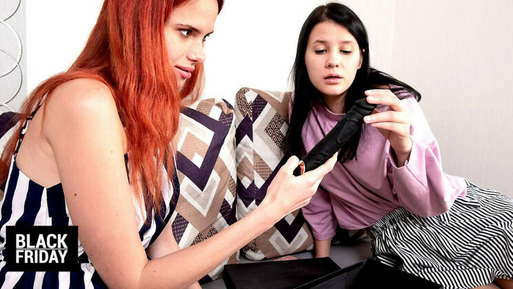 [ClubSweethearts] - Unboxing and Fucking: Lesbian Teens on Black Friday - Angel Rai - Viola Weber