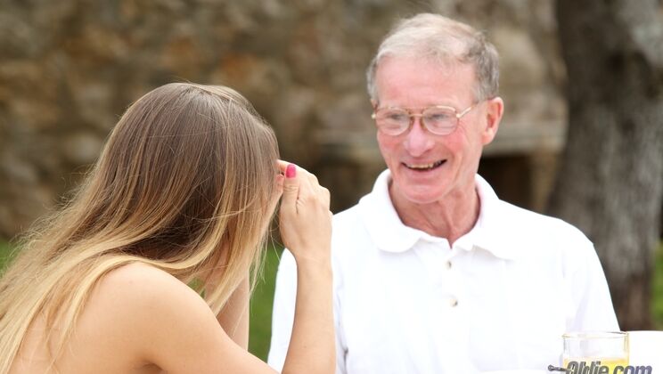 [Oldje] - Blowjob and Handjob Lead to Cumshot on Nikky's Tits