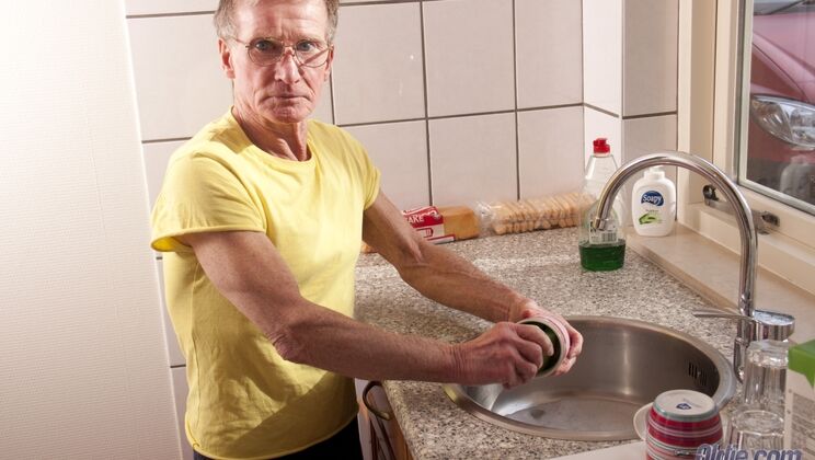 [Oldje] - Kitchen Doggystyle Delight: Denise Sky and John - John - Denise Sky