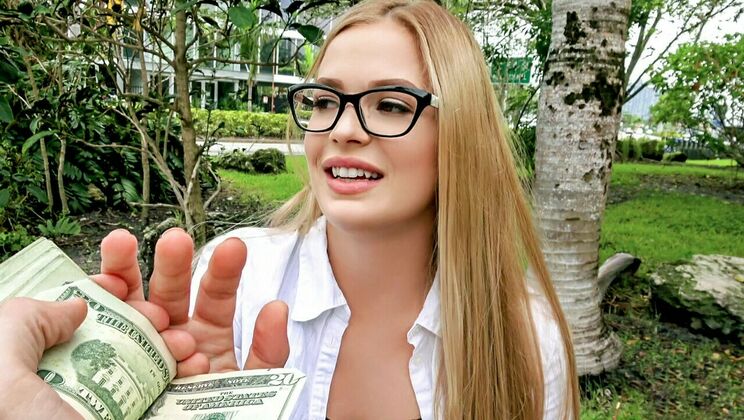 [PublicPickups] - Glasses Girl Gets Outdoor Sex - Sloan Harper - Tyler Steel