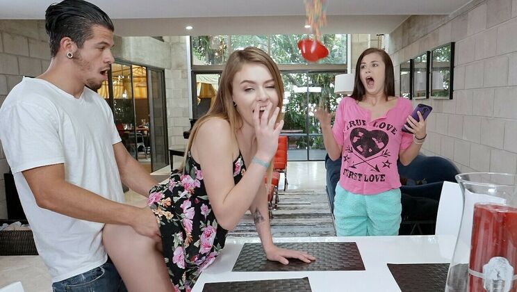 [ShareMyBF] - Small Tits and Big Cock: Petite Blonde in Threesome - Carolina Sweets - Alex Blake - Bambino