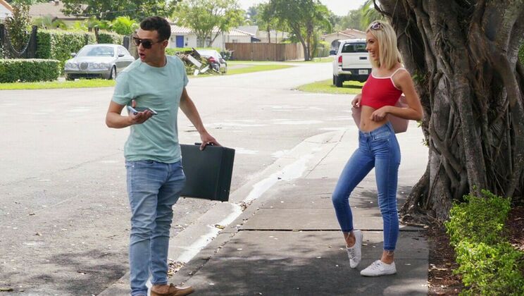 [PublicPickups] - Sky Pierce's Facial Cumshot after a Deepthroat Blowjob