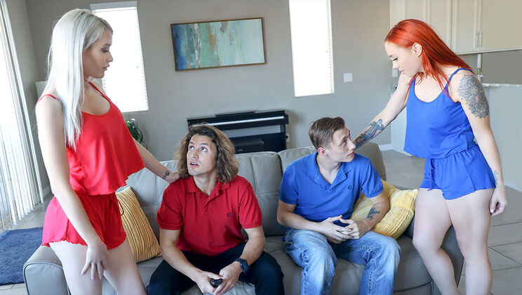 [MomSwap] - All In: Stepmom and Friends Get Wild - Jay Romero - Katie Monroe - Cole Church - Nova Sky