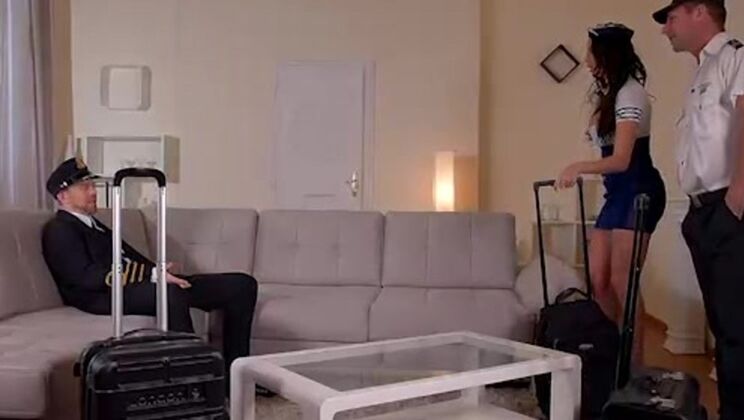 [PornWorld] - Anissa Kate Gets DP'd by 2 Pilots