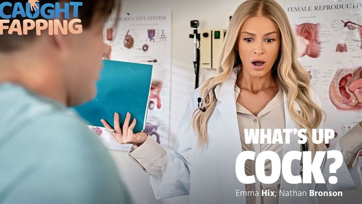 [CaughtFapping] - Blonde Emma Hix Sucks and Gets Fucked Hard - Nathan Bronson - Emma Hix